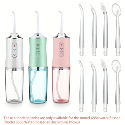 8Pack GentleCare Water Flosser Tips - Easy-to-Attach, Durable Plastic Nozzles for a Hygienic Clean, Convenient Replacement Pack