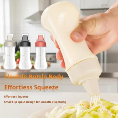Condiment Squeeze Spray Bottle 350ml Squeeze Bottle Kitchen Condiment Dispenser For Ketchup,BBQ Sauces, Oil