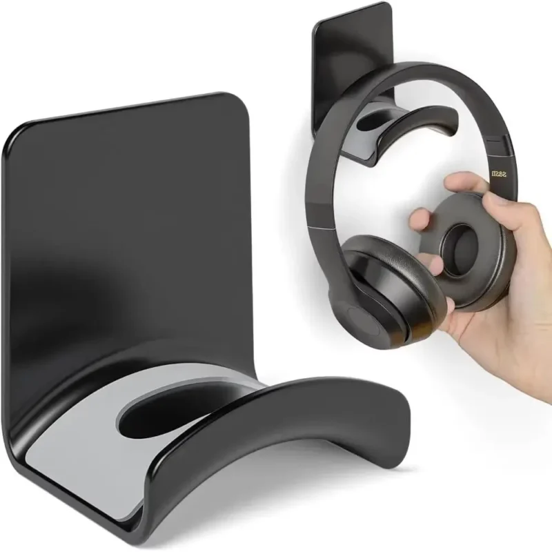 portable adhensive headphone stand wall mounted space saving earphone display stand headphone hook for gaming headsets