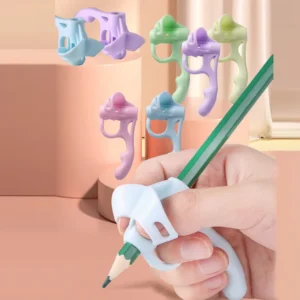 Kids Silicone Pen Grip – Ergonomic Pencil Holder Posture Corrector for Children, Writing Aid Tool Set