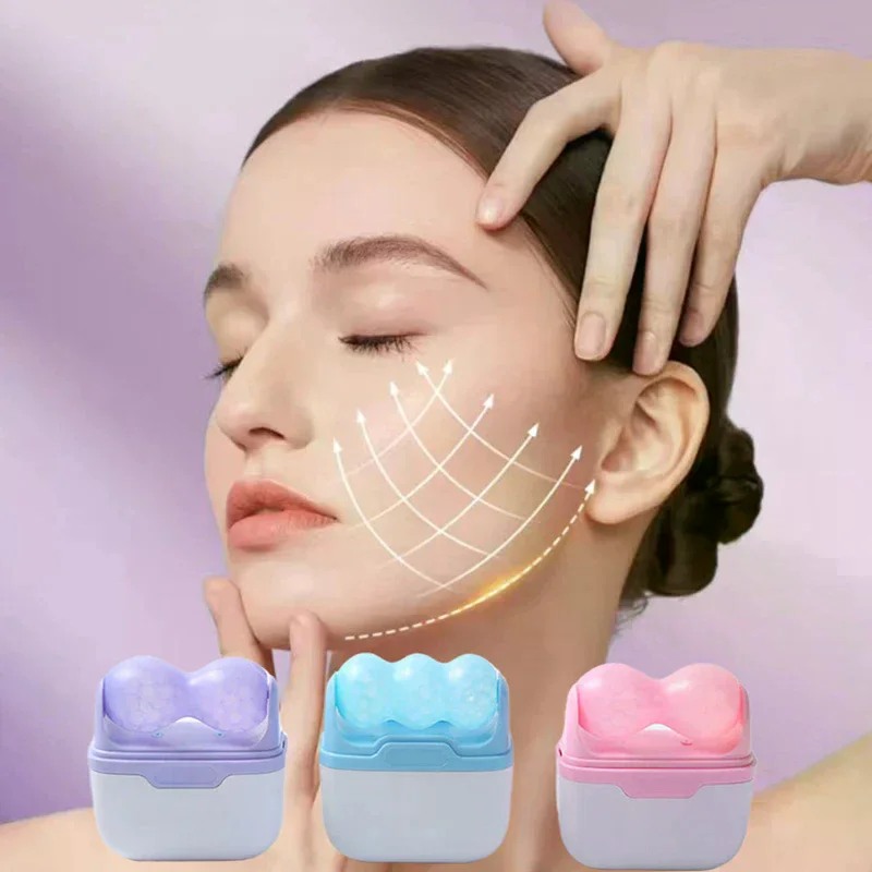 Double Head Ice Roller For Face Eye Puffiness Migraine Pain Relief And Minor Injury Facial Cold Therapy Massage Roller Skin Care