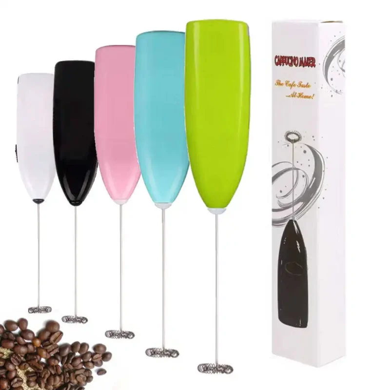 egg beater electric milk frother household small mixer manual for coffee cappuccino cream frothy blend eggs beater kitchen whisk