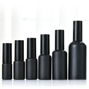 5/10/15/20/30/50/100ML Black Glass Bottle Empty Pump Bottle Spray Perfume Lotion Oil Dispensing Containers Refillable Bottle