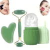 face icing neck massage roller gua sha board silicone ice cube trays sets cryotherapy facial lifting contouring skincare tools