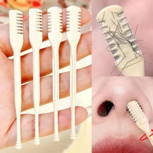 5pcs/10pcs double sided nose hair trimmer portable 360 degree nostril cleaning trimmer reusable nose hair scraper hair removal