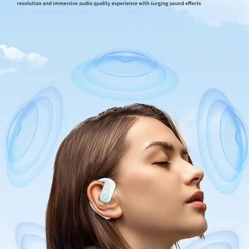 new ys 01 wireless non in ear ows earhook single ear bluetooth headset 180° rotating left and right ear universal sports headset