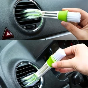2-in-1 Multifunctional PE Car Air Vent Cleaning Brush – Detachable & Washable, Durable Plastic, Ideal
