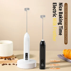 MINl Mik Frother USB Rechargeable 3 Speeds Foam Maker Coffee Whisk Mixer Electric Handle Blender Egg Beater Hot Cooking Tools