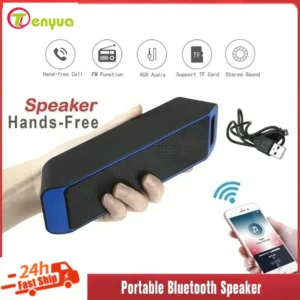 2025 Portable Bluetooth Speaker Wireless Mini Speaker Amplifier Stereo Subwoofer Speaker TF/FM Radio USB Built-in Mic Dual Bass