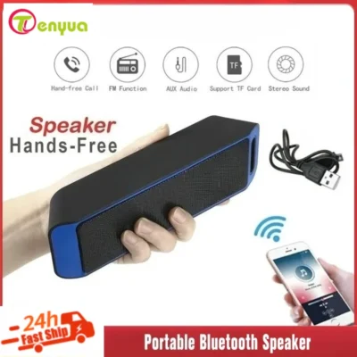 2025 Portable Bluetooth Speaker Wireless Mini Speaker Amplifier Stereo Subwoofer Speaker TF/FM Radio USB Built-in Mic Dual Bass