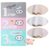 new fashion facial skin care head massage clean blackheads remove beautician holika pig nose acne mask stickers 3 step kit black