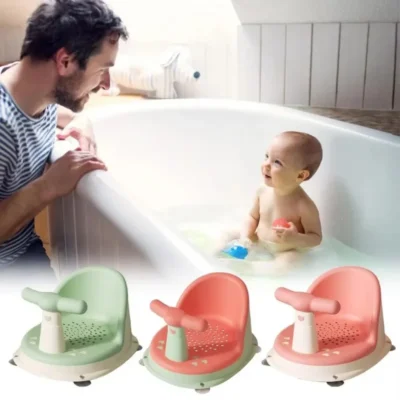 Baby Bathtub Seat Is Safe Non Slip and Suitable for Newborn Adorable Shower Seats for Children Aged 6-18 Months Bath Accessories
