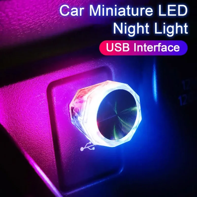 1w 3v car usb ambient light ambient light mini led decorative atmosphere lamps auto interior environment light cars led lights