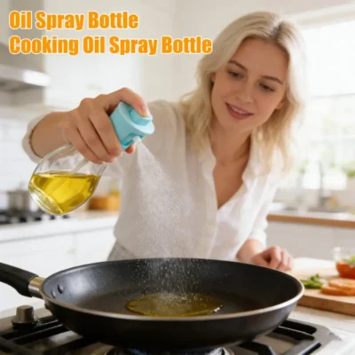 spray bottle 200ml glass oil sprayer with stainless steel nozzle empty vinegar bottle for cooking grilling baking kitchen tool