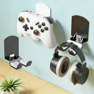 Wall Mounted Game Controller Bracket Base No Punching Easy Install Required Controller Storage Rack For Gaming Headset Bracket