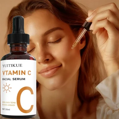 Vitamin C facial serum, evens skin tone & non-greasy, provides long-lasting deep hydration, firms and lifts